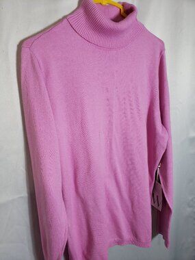 NWT Worthington pink turtleneck size Large